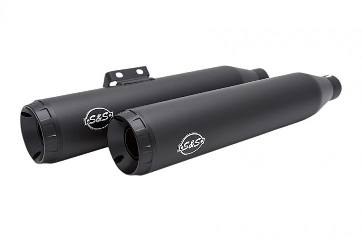 S&S Slip-On Mufflers round black