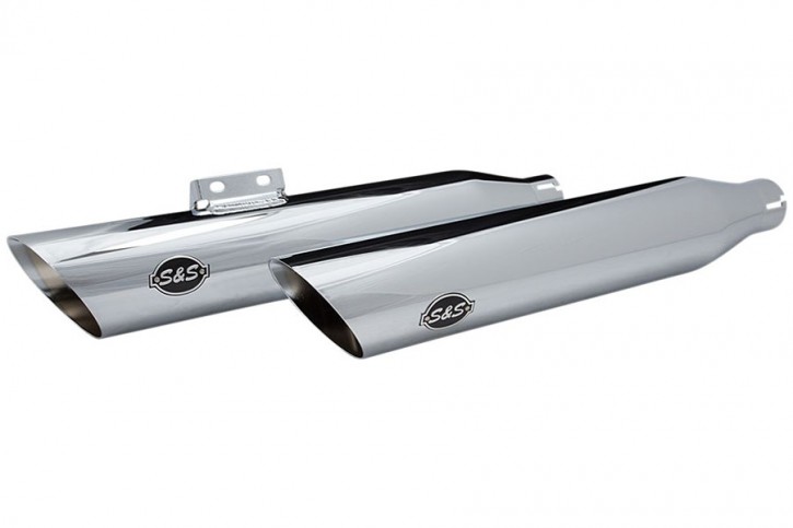 S&S Slip-On Mufflers slash cut Chrome