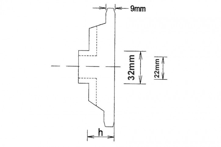 gekröpftes Ritzel 57 - 83 / 31 mm