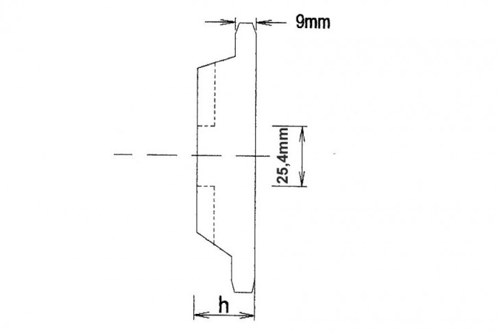 gekröpftes Ritzel 84 - 90 / 23 mm