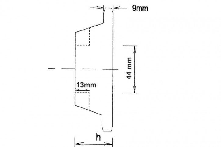 gekröpftes Ritzel 91 - 94 / 24 mm