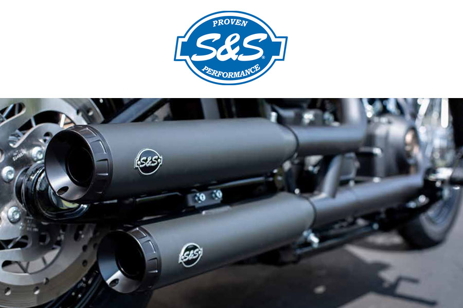 S&S Slip-On Mufflers for Harley original Down Pipes