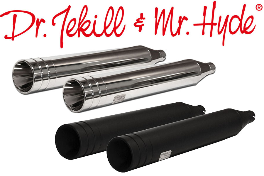 Jekill & Hyde electrically adjustable Mufflers for Harley original Down Pipes