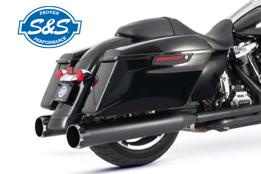 S&S Slip-On Mufflers for original Harley downpipes