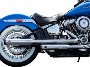 S&S Slip-On Mufflers round verchromt