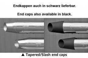 MCJ Big Short 2-in-2 Anlage mit "Holeshot" Hitzeschildern, schwarz