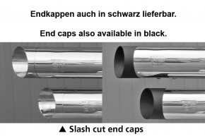 MCJ Big Short 2-in-2 Anlage mit "Holeshot" Hitzeschildern, schwarz