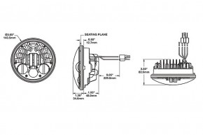 LED 5.3/4" Insert "Speaker Adaptive headlight"