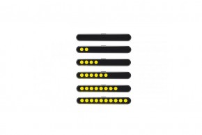 Light-band-string indicators in 3D ABS housing